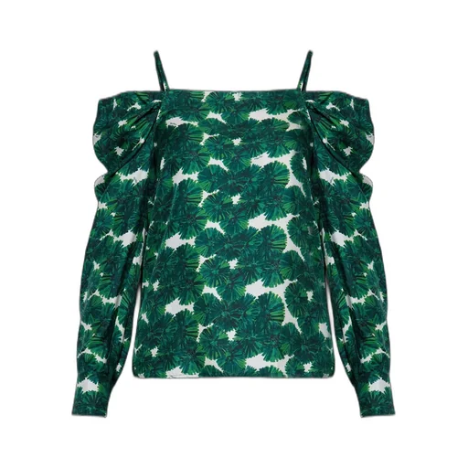 Max Mara Ustica All-Over Patterned Off-Shoulder Top