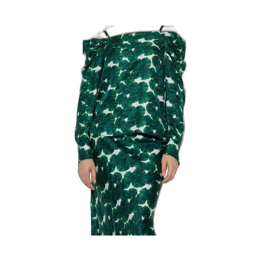 Max Mara Ustica All-Over Patterned Off-Shoulder Top