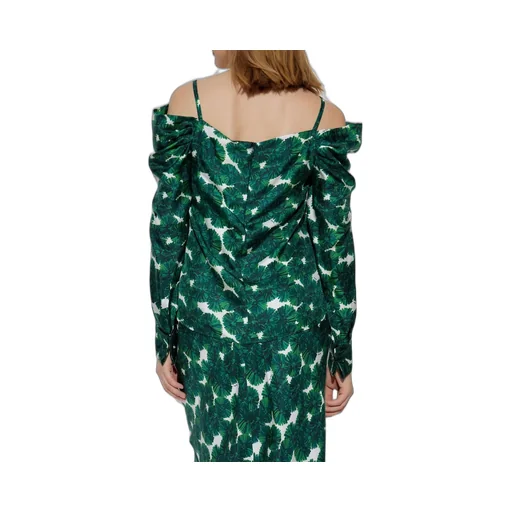 Max Mara Ustica All-Over Patterned Off-Shoulder Top