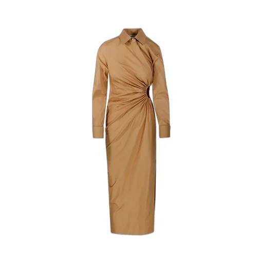 Max Mara Etere Ruched Long-Sleeved Shirt Dress