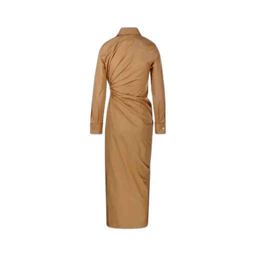 Max Mara Etere Ruched Long-Sleeved Shirt Dress