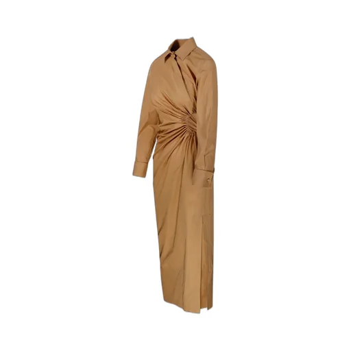 Max Mara Etere Ruched Long-Sleeved Shirt Dress