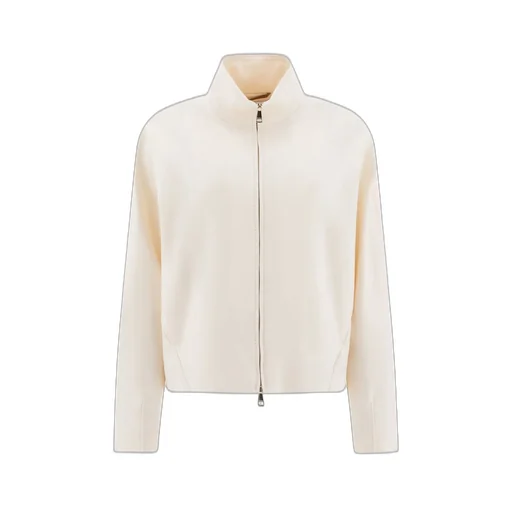 Max Mara Plava Zip-Up High Neck Jacket