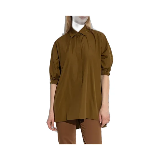 Max Mara Teano Button-Up Long-Sleeved Top