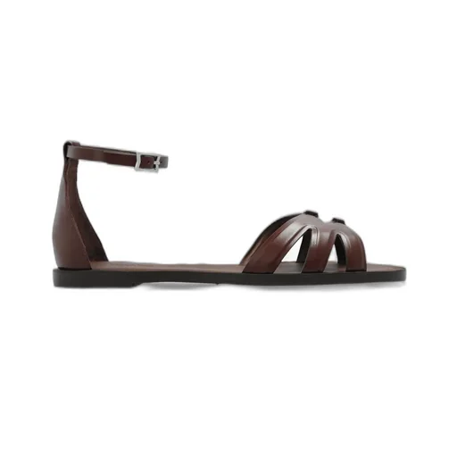 Max Mara Buckle Detailed Open Toe Sandals