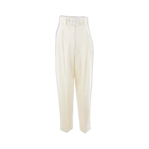 Max Mara Belted Turn-Up Hem Trousers
