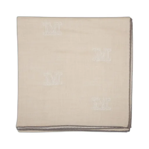 Max Mara Persia Logo Embroidered Scarf