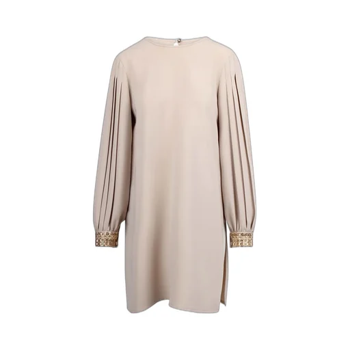 Max Mara Quadro Crewneck Pleated Top