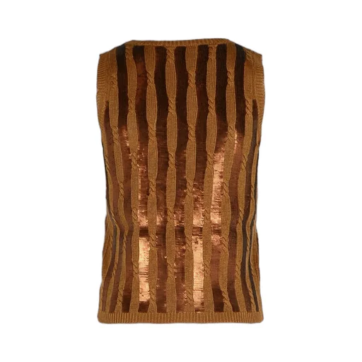 Max Mara Sequin Detailed Sleeveless Knit Top