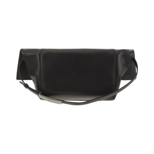 Max Mara Logo Engraved Foldover Top Clutch Bag
