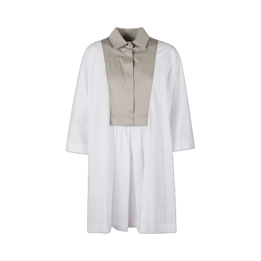 Max Mara Tattico Button Detailed Long-Sleeved Dress