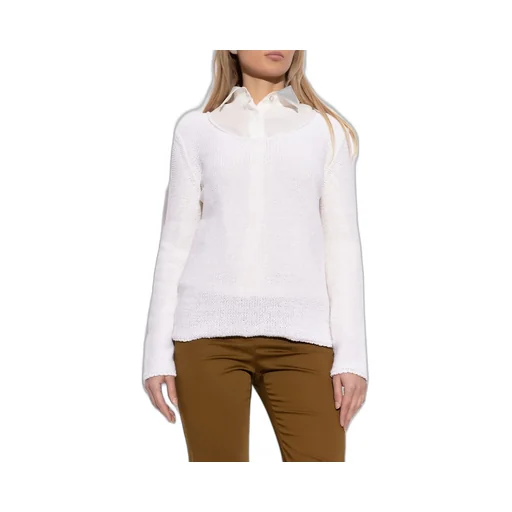 Max Mara Palazzi Wide Neck Long-Sleeved Jumper