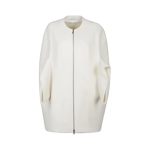 Max Mara Placido Zip-Up Crewneck Coat