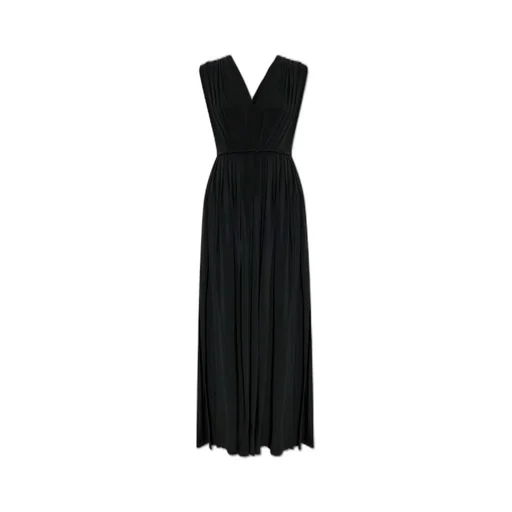 Max Mara V-Neck Draped Dress