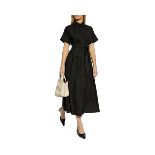 Max Mara Agoraio Belted Short-Sleeved Midi Dress