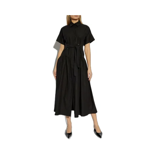 Max Mara Agoraio Belted Short-Sleeved Midi Dress