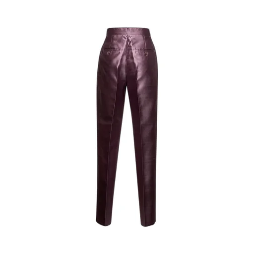 Max Mara Adige Pleat Detailed Satin Trousers