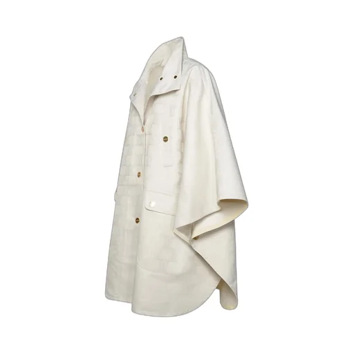 Max Mara Monogrammed Button-Up Coat