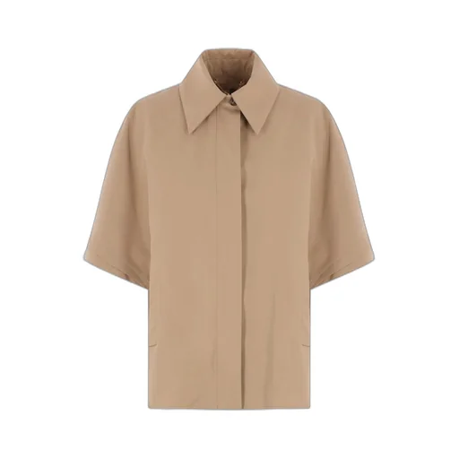 Max Mara Parole Button Detailed Short-Sleeved Cape