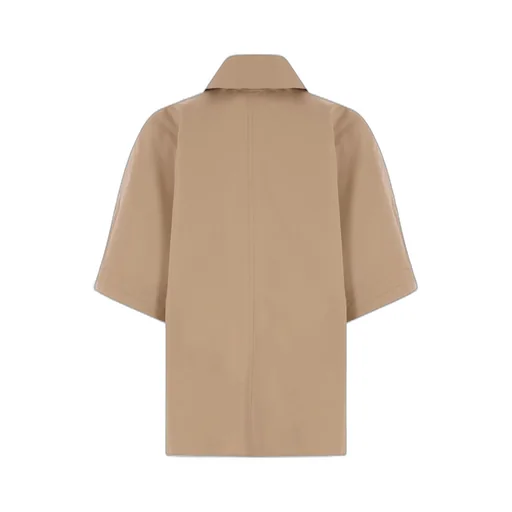 Max Mara Parole Button Detailed Short-Sleeved Cape