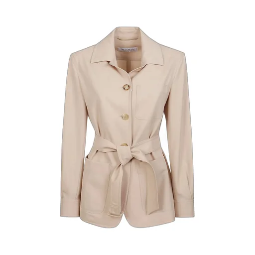 Max Mara Pulvino Button-Up Belted Jacket