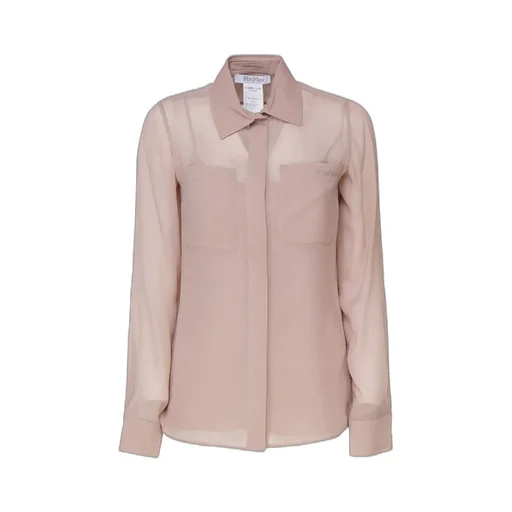 Max Mara Curved Hem Long-Sleeved Shirt
