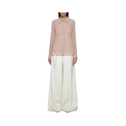 Max Mara Curved Hem Long-Sleeved Shirt
