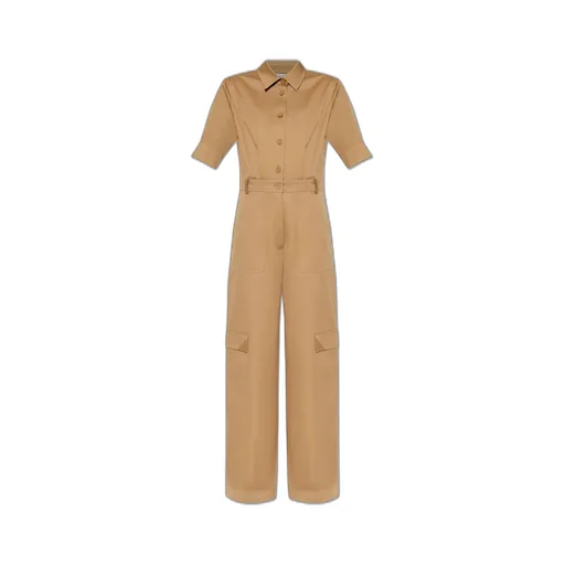 Max Mara Collared Short-Sleeve Jumpsuit