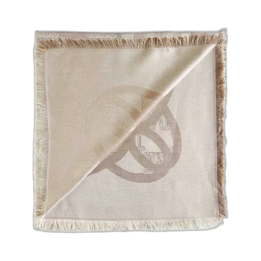 Max Mara All-Over Logo Patterned Fringed Edge Scarf