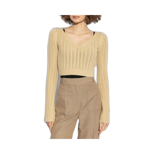Max Mara V-Neck Long-Sleeved Top