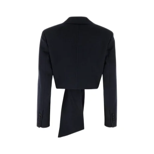 Max Mara Sash Detailed Straight Hem Cropped Jacket