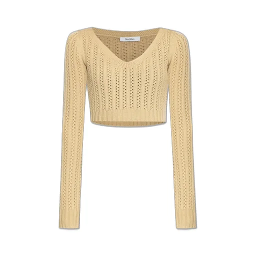 Max Mara V-Neck Long-Sleeved Top