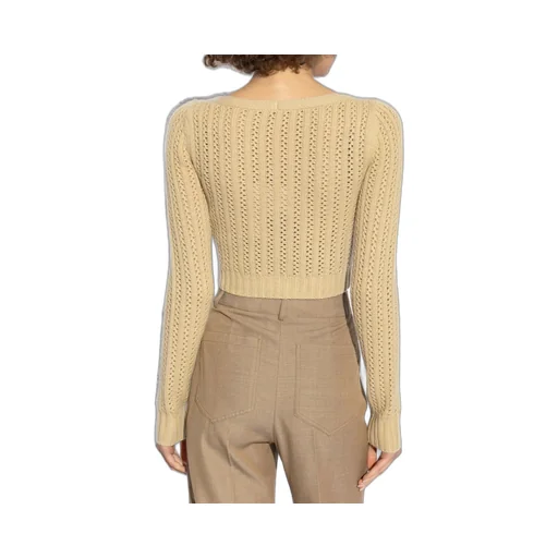 Max Mara V-Neck Long-Sleeved Top