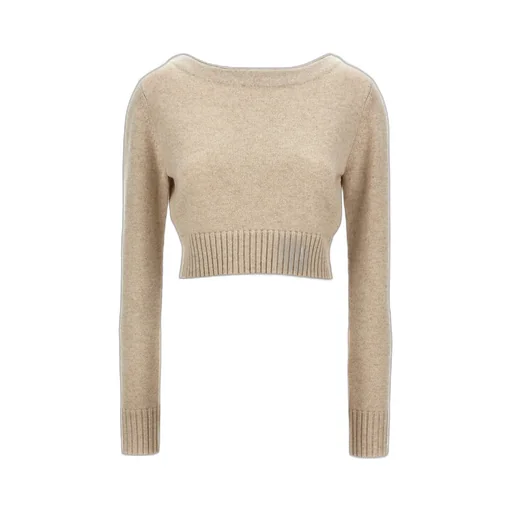Max Mara Angri Cropped Long-Sleeve Sweater