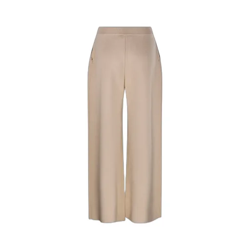 Max Mara Logo Embroidered Wide Leg Pants