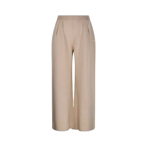 Max Mara Logo Embroidered Wide Leg Pants