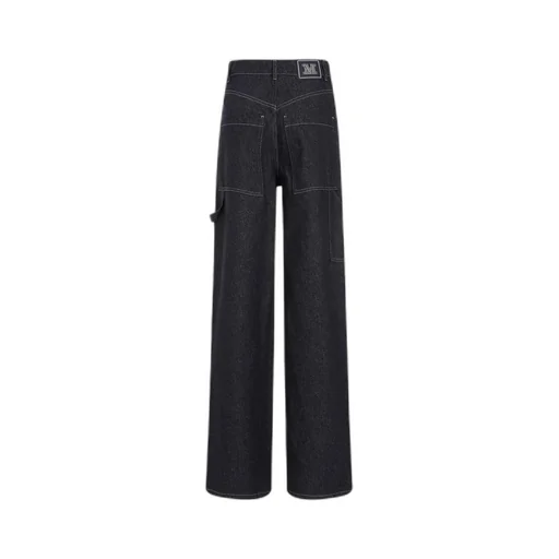 Max Mara Logo Patch Wide-Leg Jeans