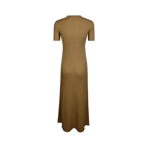 Max Mara Short-Sleeve Ribbed Dress