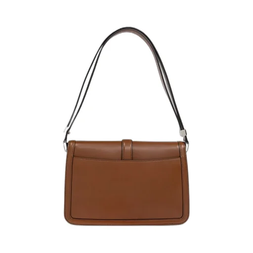 Max Mara Logo Engraved Foldover Top Shoulder Bag