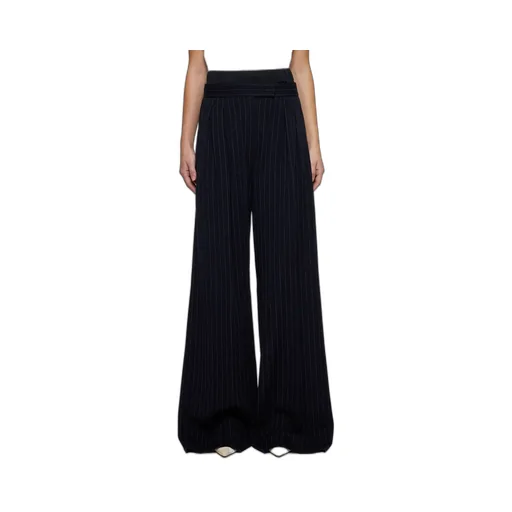 Max Mara Pinstriped Straight-Leg Trousers