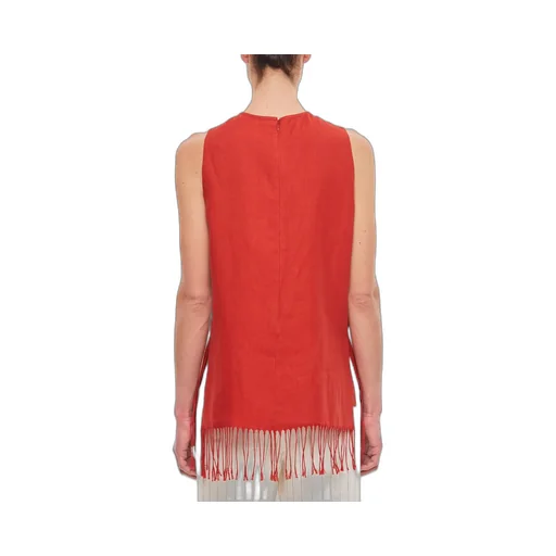 Max Mara Fringed Sleeveless Top