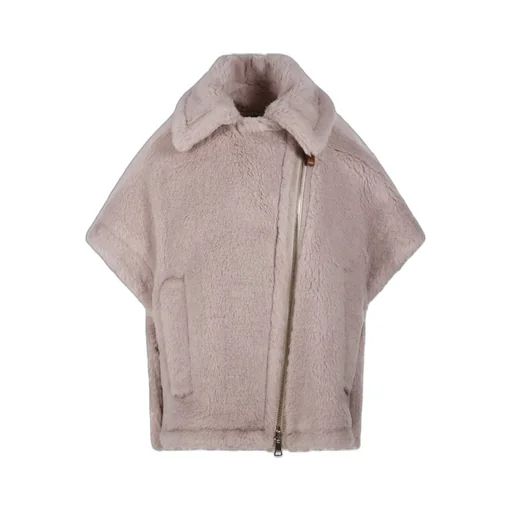 Max Mara Newmanto Zip-Up Short-Sleeved Coat
