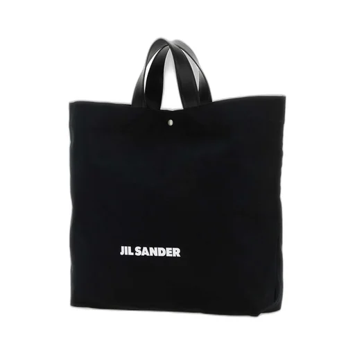 Jil Sander Logo-Print Open Top Tote Bag