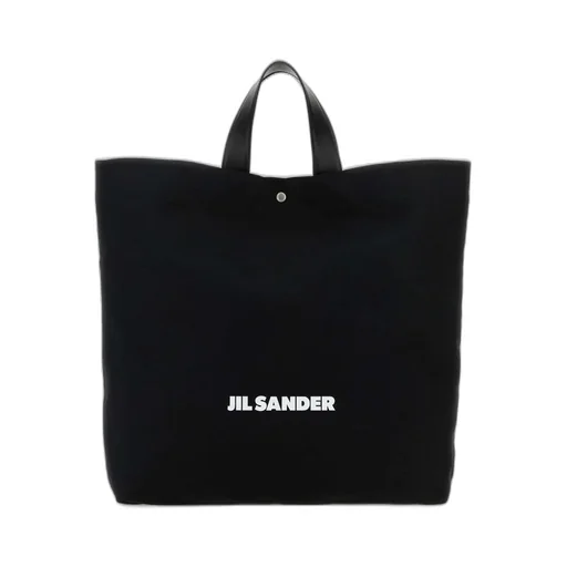 Jil Sander Logo-Print Open Top Tote Bag