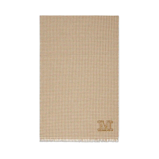 Max Mara Logo Embroidered Houndstooth Scarf