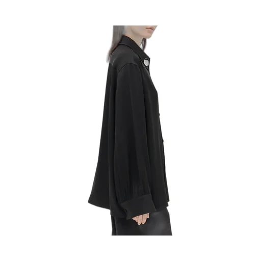Jil Sander Detachable Jewel Clip Detailed Satin Shirt
