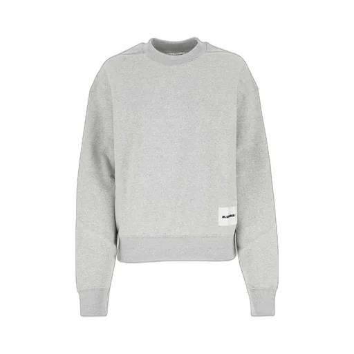 Jil Sander+ Logo-Patch Straight Hem Sweatshirt