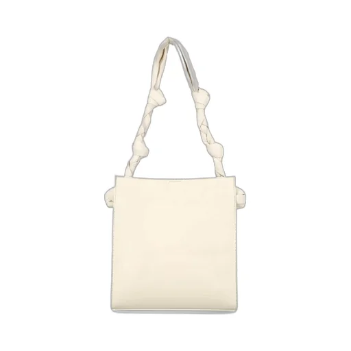 Jil Sander Tangle Logo Debossed Medium Tote Bag