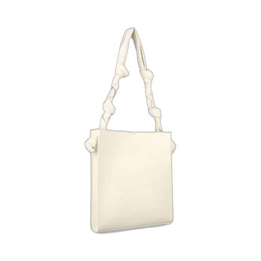 Jil Sander Tangle Logo Debossed Medium Tote Bag