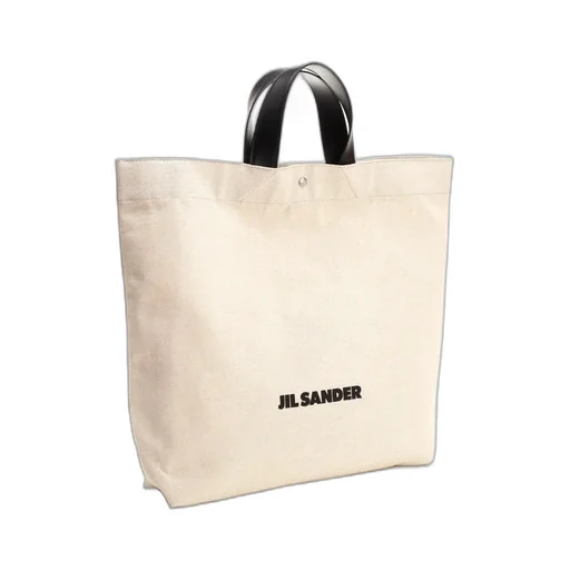 Jil Sander Logo Printed Large Tote Bag